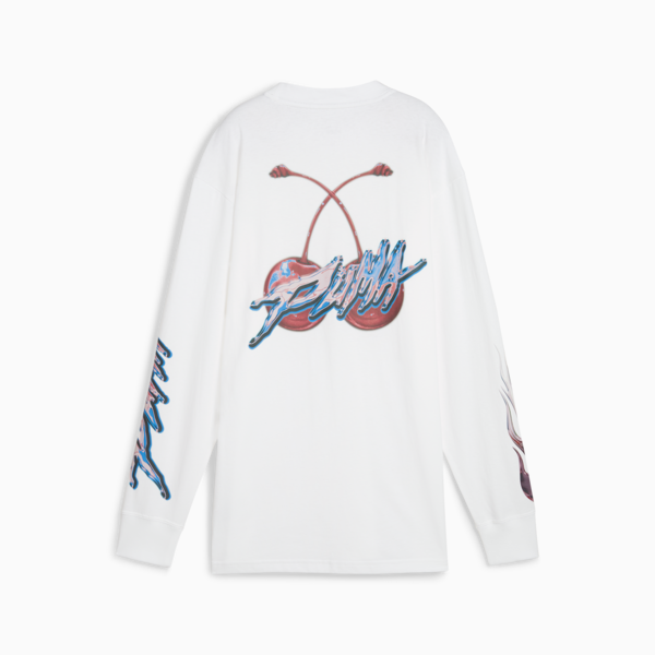 Cherry on Top Long Sleeve Basketball Tee Women, PUMA White, large-ZAF