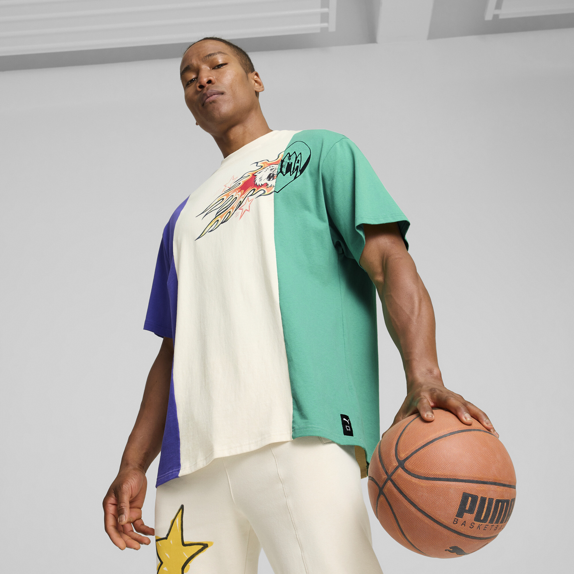 Puma Getting Crafty 5 Basketball-T-Shirt | Mit Plain | Alpine Snow | Größe: XXS