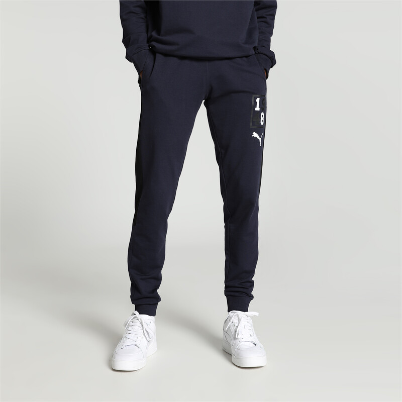 

Men's PUMA Graphic Colorblock Slim Fit Pants, Blue