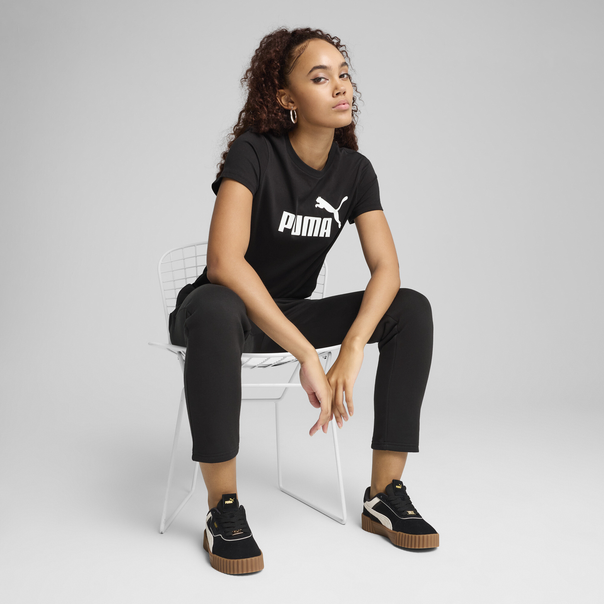 PUMA ESS No. 1 T-shirt met logo voor Dames, Zwart, Maat XL thumbnail 4