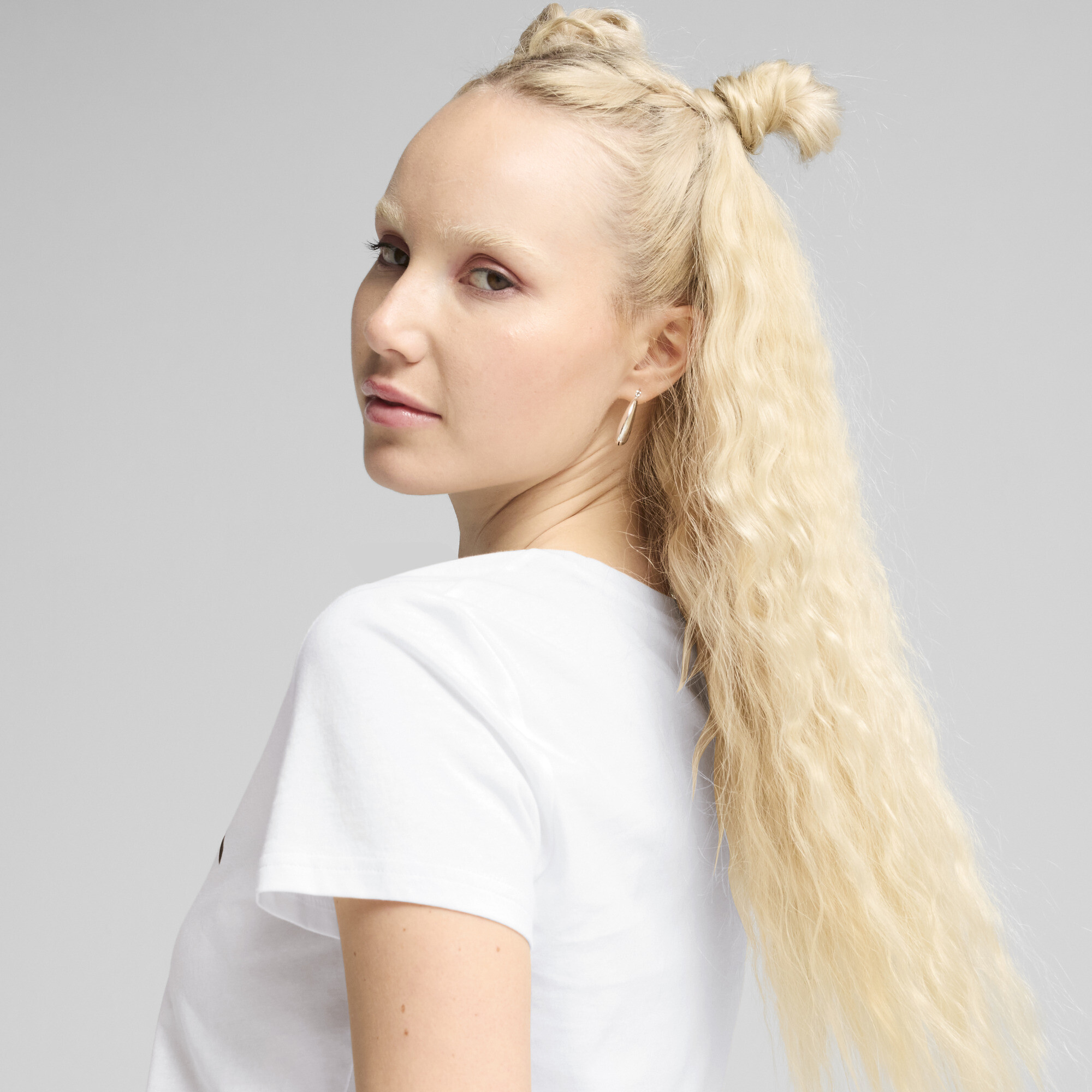 PUMA ESS No. 1 T-shirt met logo voor Dames, Wit, Maat S thumbnail 7