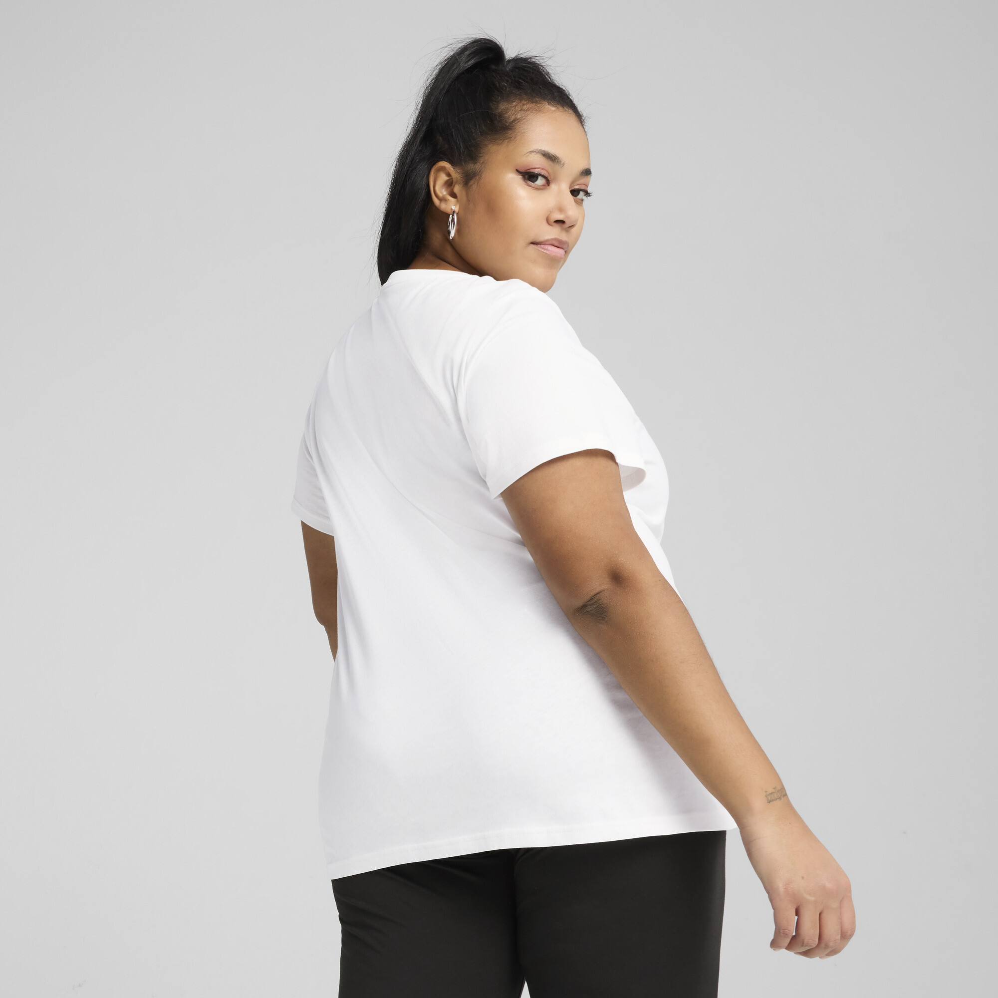 PUMA ESS No. 1 T-shirt met logo voor Dames, Wit, Maat S thumbnail 5