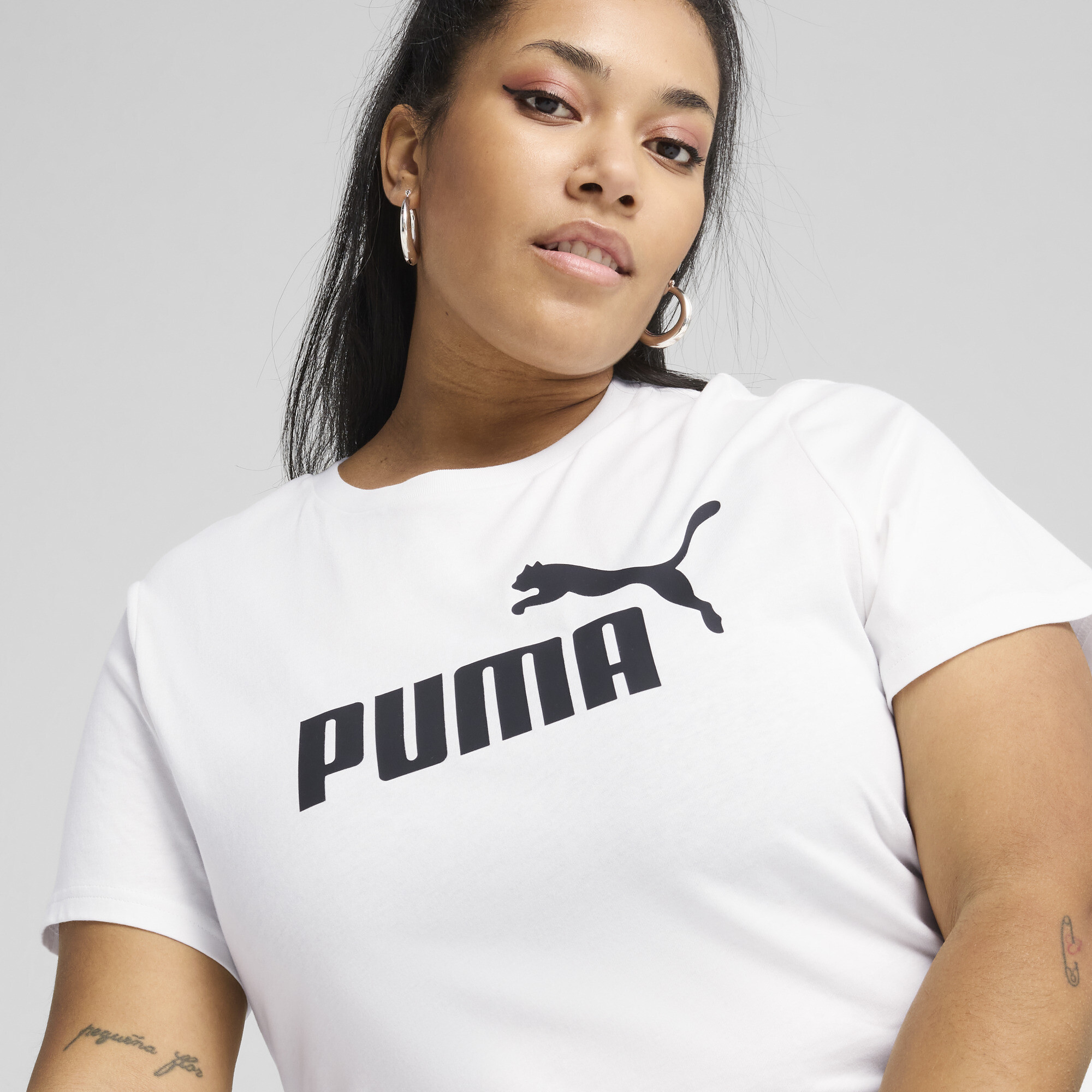 PUMA ESS No. 1 T-shirt met logo voor Dames, Wit, Maat S thumbnail 4