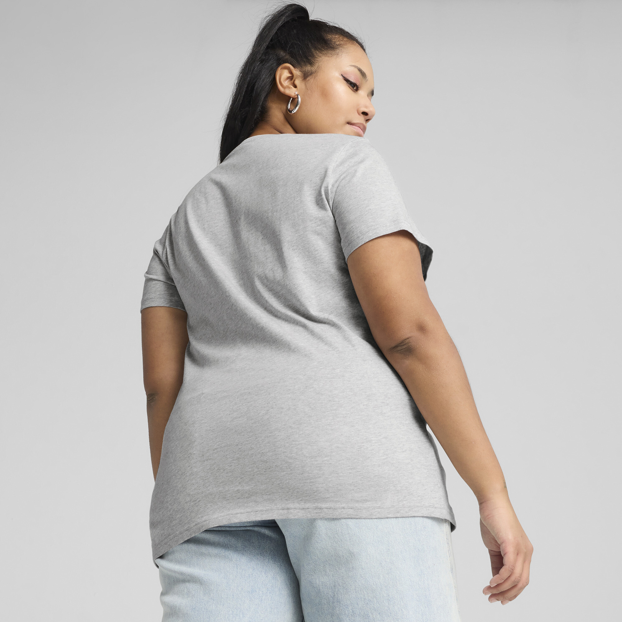 PUMA ESS No. 1 T-shirt met logo voor Dames, Grijs, Maat M thumbnail 5