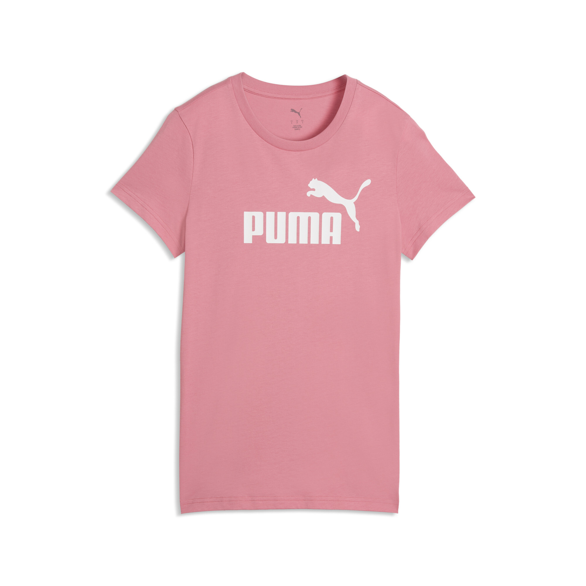 PUMA ESS No. 1 Logo T-shirt voor Dames, Roze, Maat L thumbnail 3