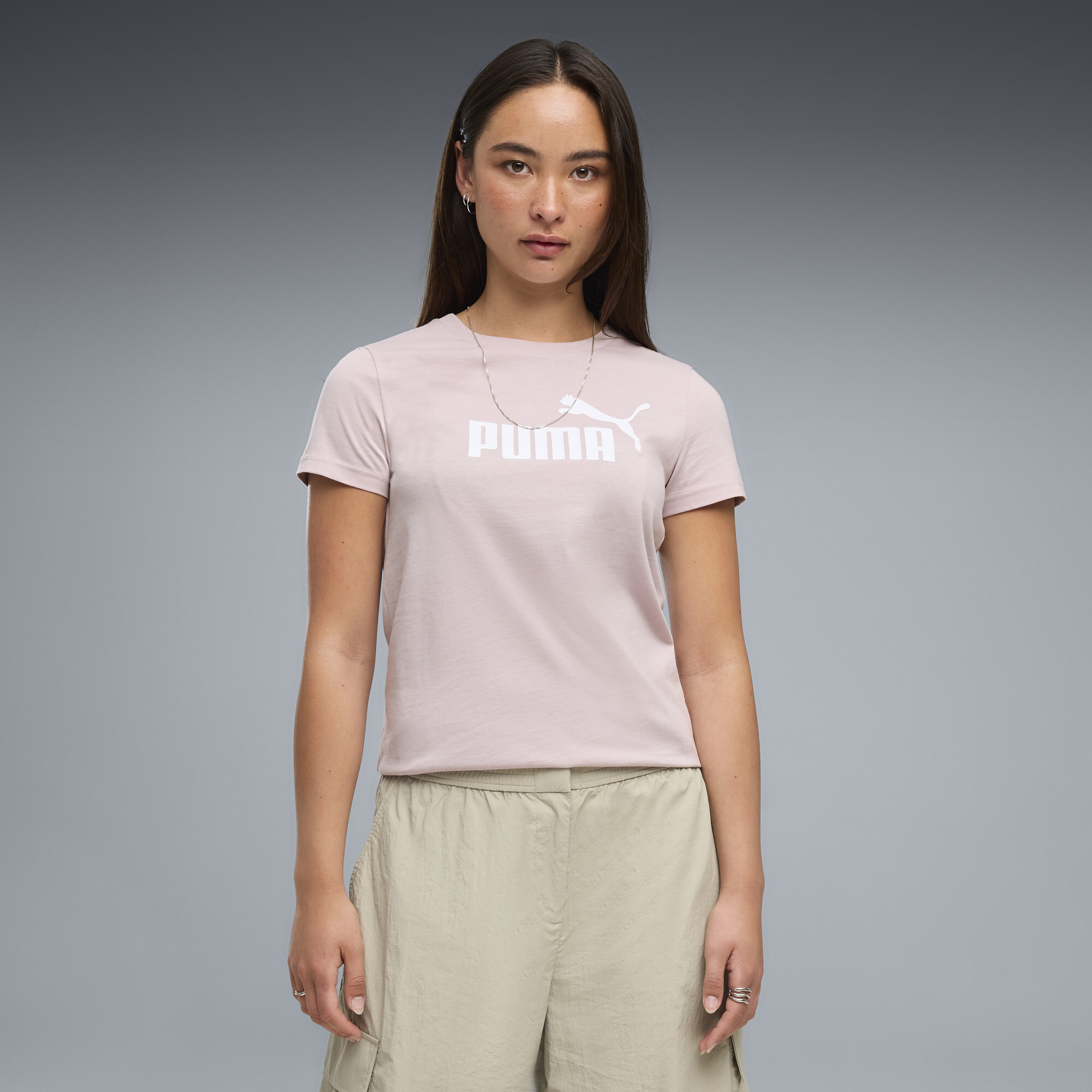 PUMA ESS No. 1 Logo T-Shirt Damen, Kleidung, Rosa, M