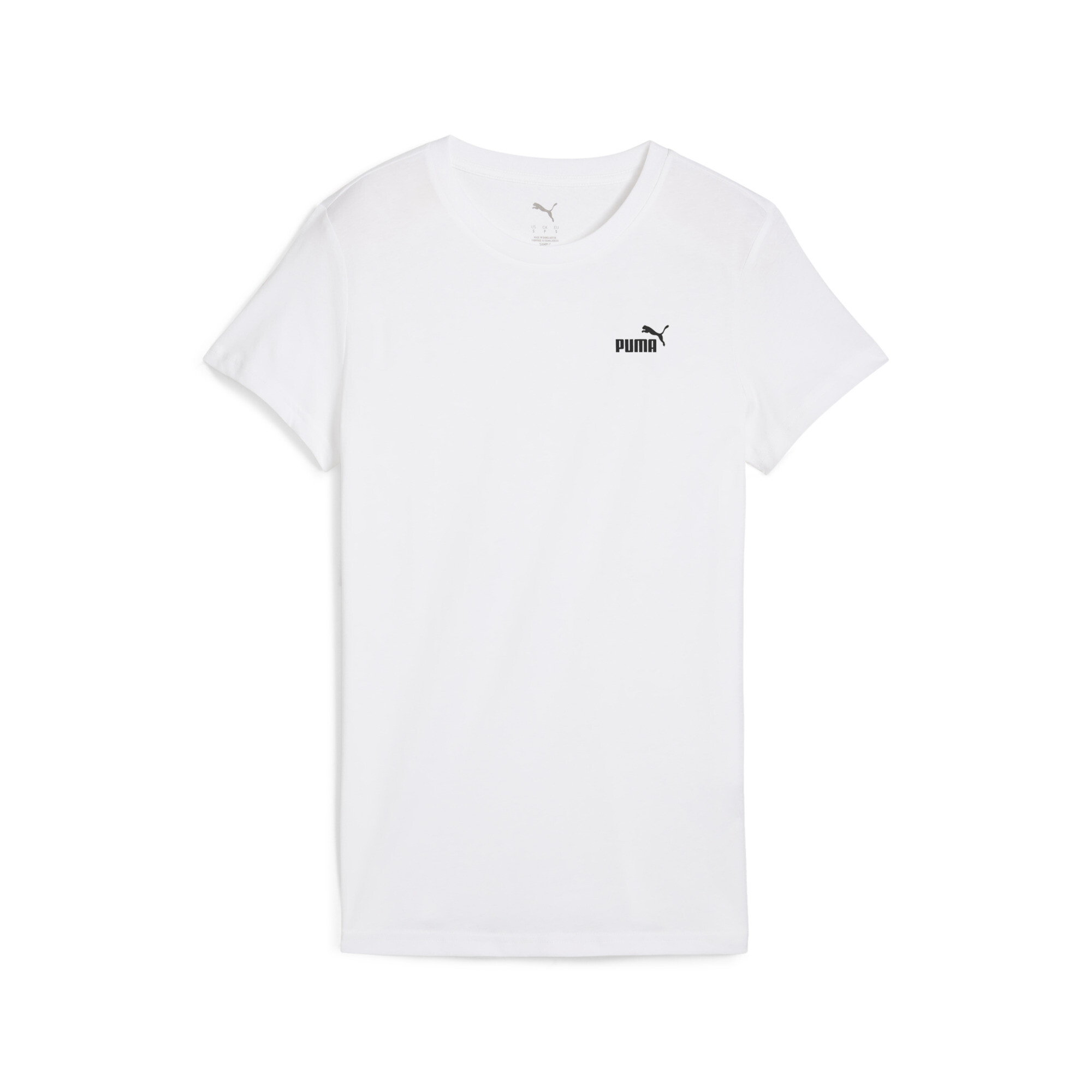 PUMA ESS Small No. 1 Logo T-shirt voor Dames, Wit, Maat XL thumbnail 3