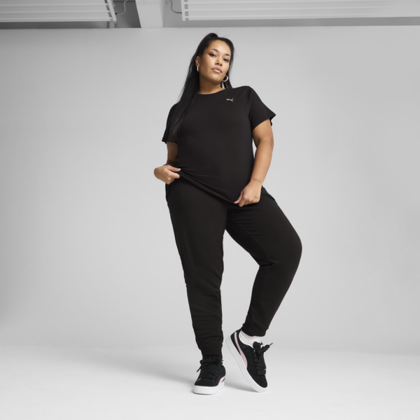 Essentials Tee Women, PUMA Black, large-ZAF