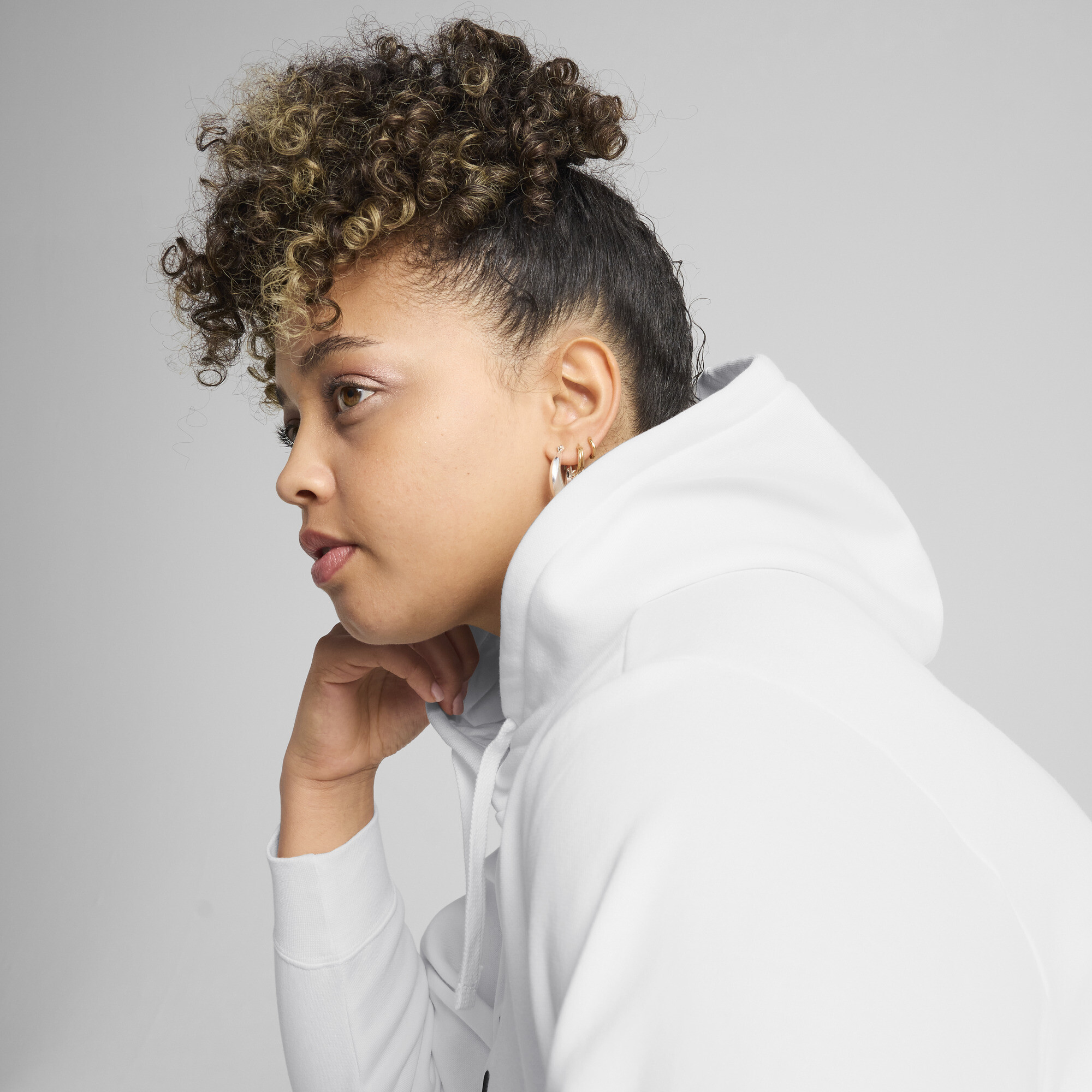 PUMA ESS No. 1 Logo hoodie voor Dames, Wit, Maat XL thumbnail 7