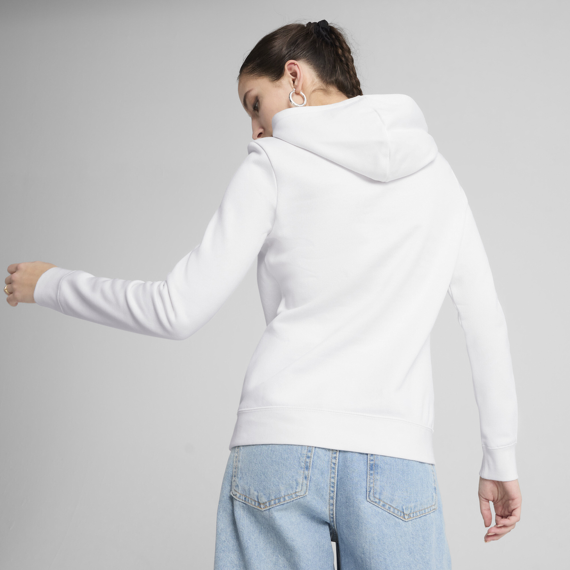 PUMA ESS No. 1 Logo hoodie voor Dames, Wit, Maat XL thumbnail 5