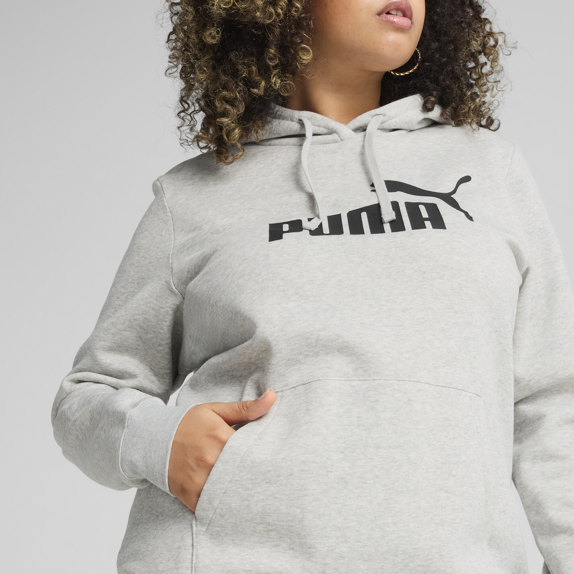 PUMA ESS No. 1 Logo hoodie voor Dames, Grijs, Maat XL thumbnail 7
