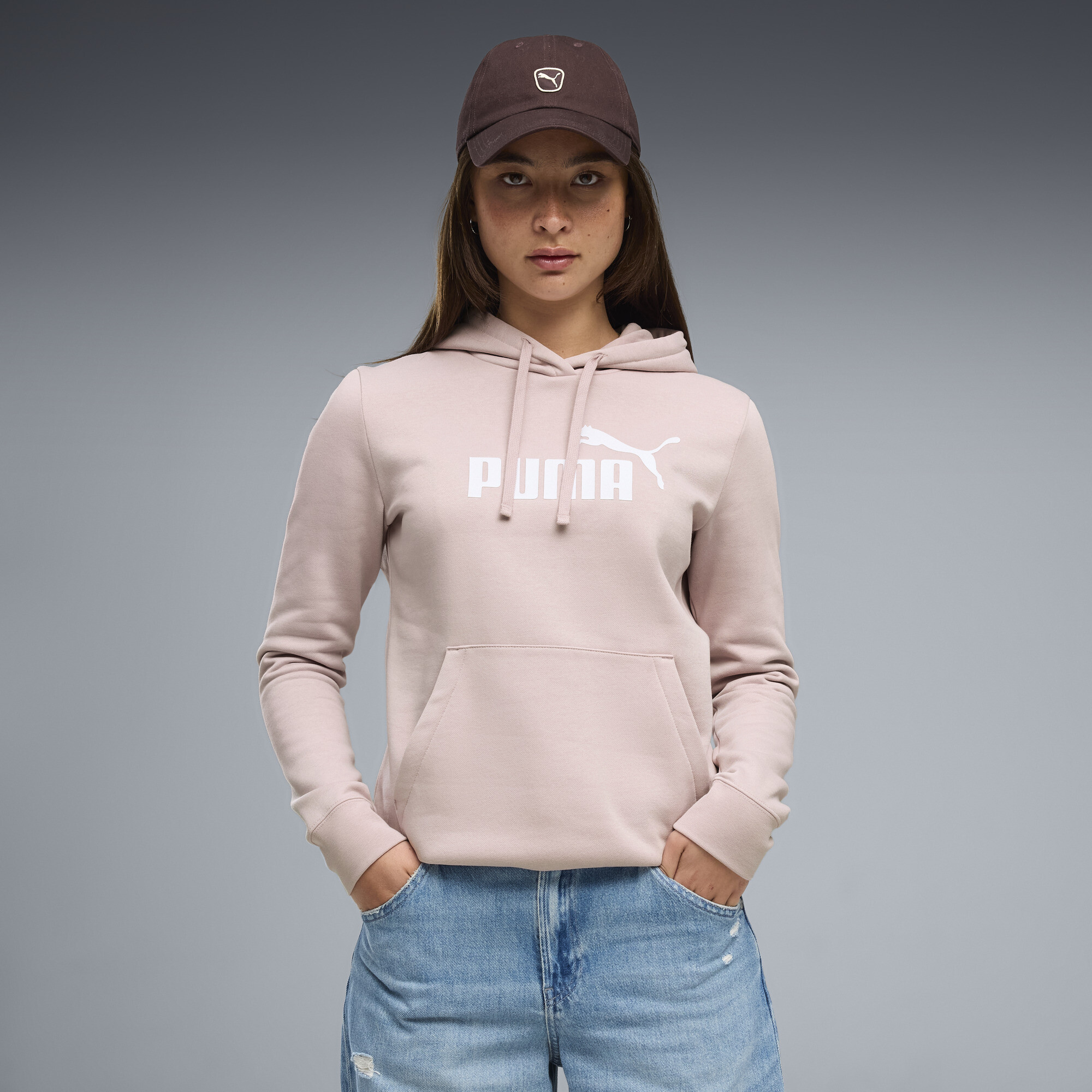 PUMA ESS No. 1 Logo Hoodie FL Sweats à Capuche Mixte Almost Apricot - vue 5