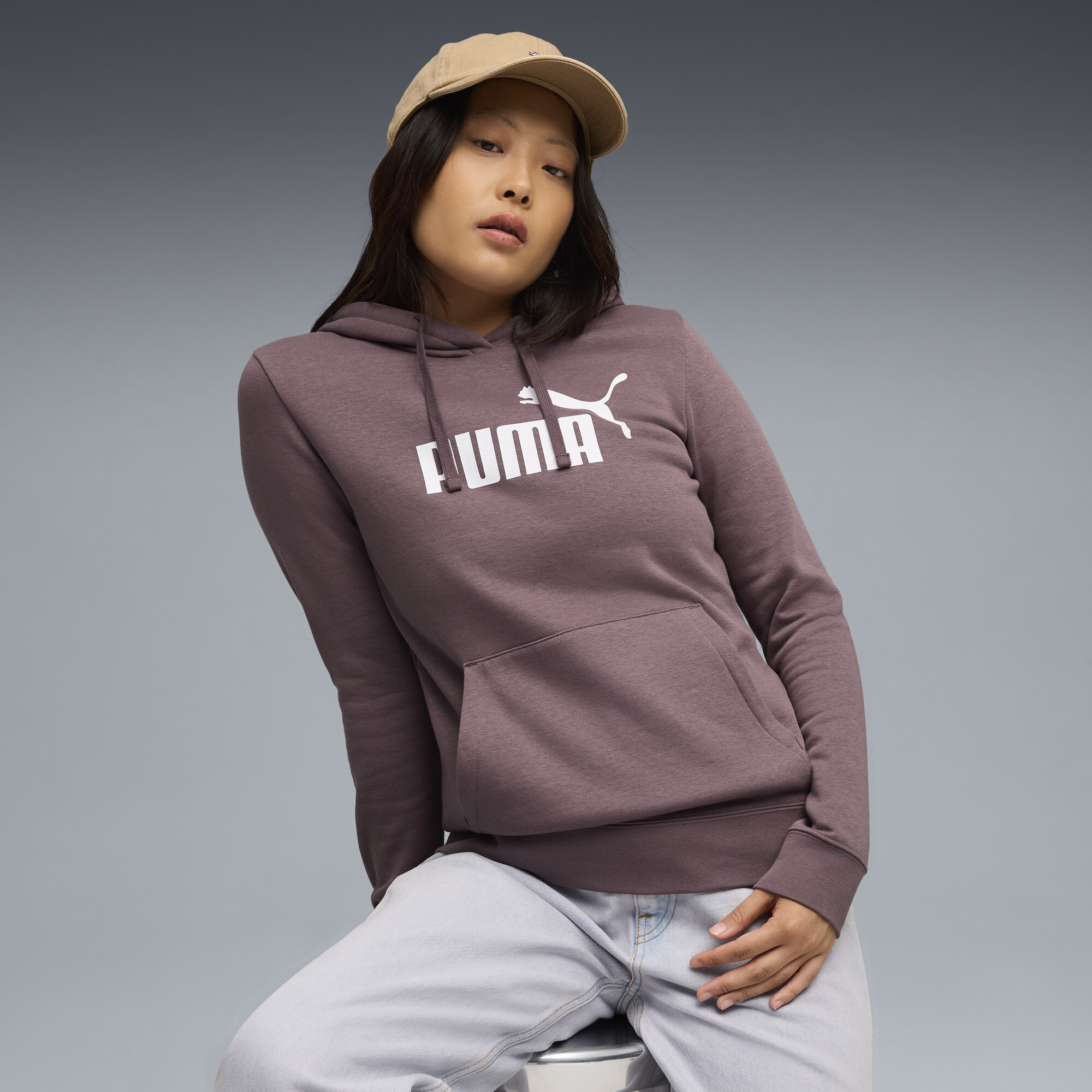 Puma Essentials No. 1 Logo Women's Hoodie In Purple