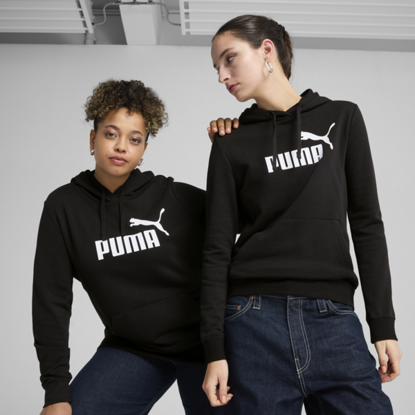 ESS No. 1 Logo Hoodie Women, PUMA Black, large-MEX