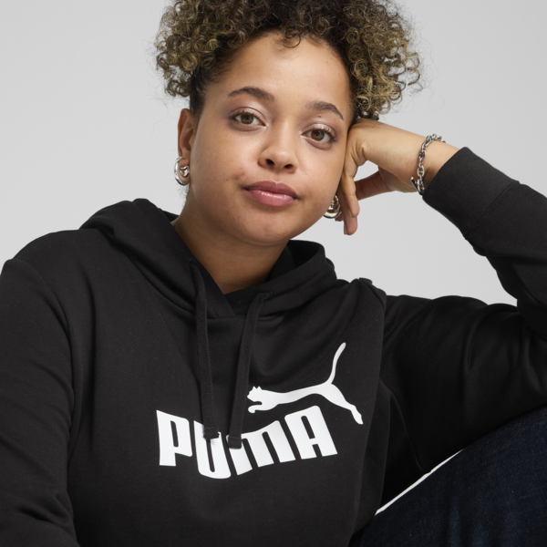 ESS No. 1 Logo Hoodie Women, PUMA Black, large-MEX