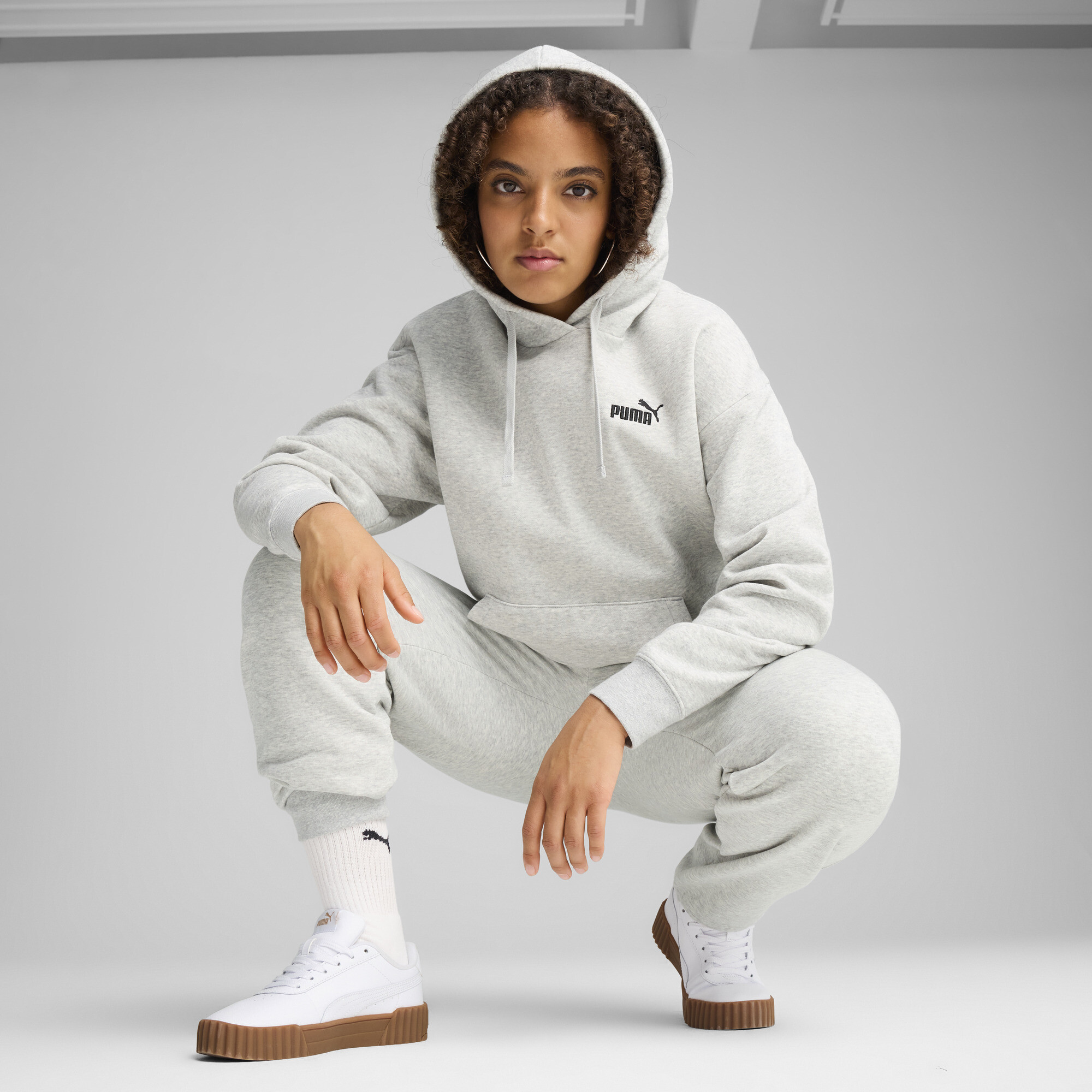 PUMA Essentials Small No. 1 Logo Comfort hoodie voor Dames, Grijs, Maat XS thumbnail 4