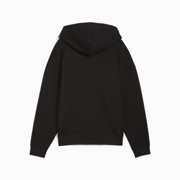 ESS Small No. 1 Logo Comfort Full-Zip Hoodie Women, PUMA Black, large-ZAF