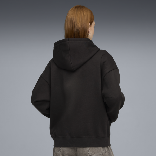 ESS Small No. 1 Logo Comfort Full-Zip Hoodie Women, PUMA Black, large-ZAF