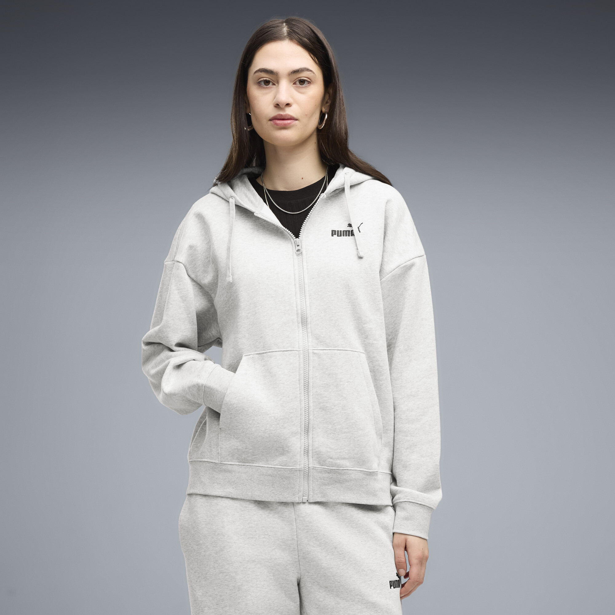 PUMA Hoodie confort zippé à petit logo N° 1 ESS Femme Vêtements - vue 2