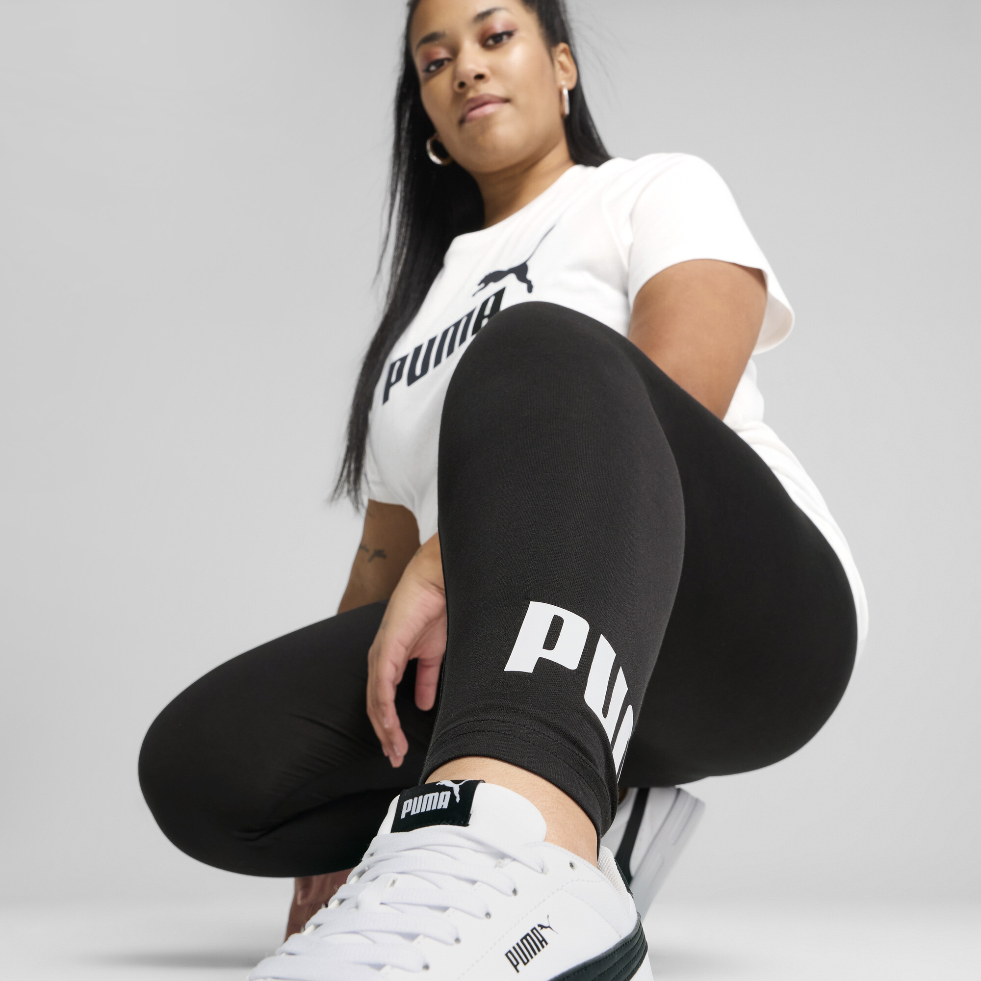 PUMA ESS No. 1 Logo legging voor Dames, Zwart, Maat XS thumbnail 7