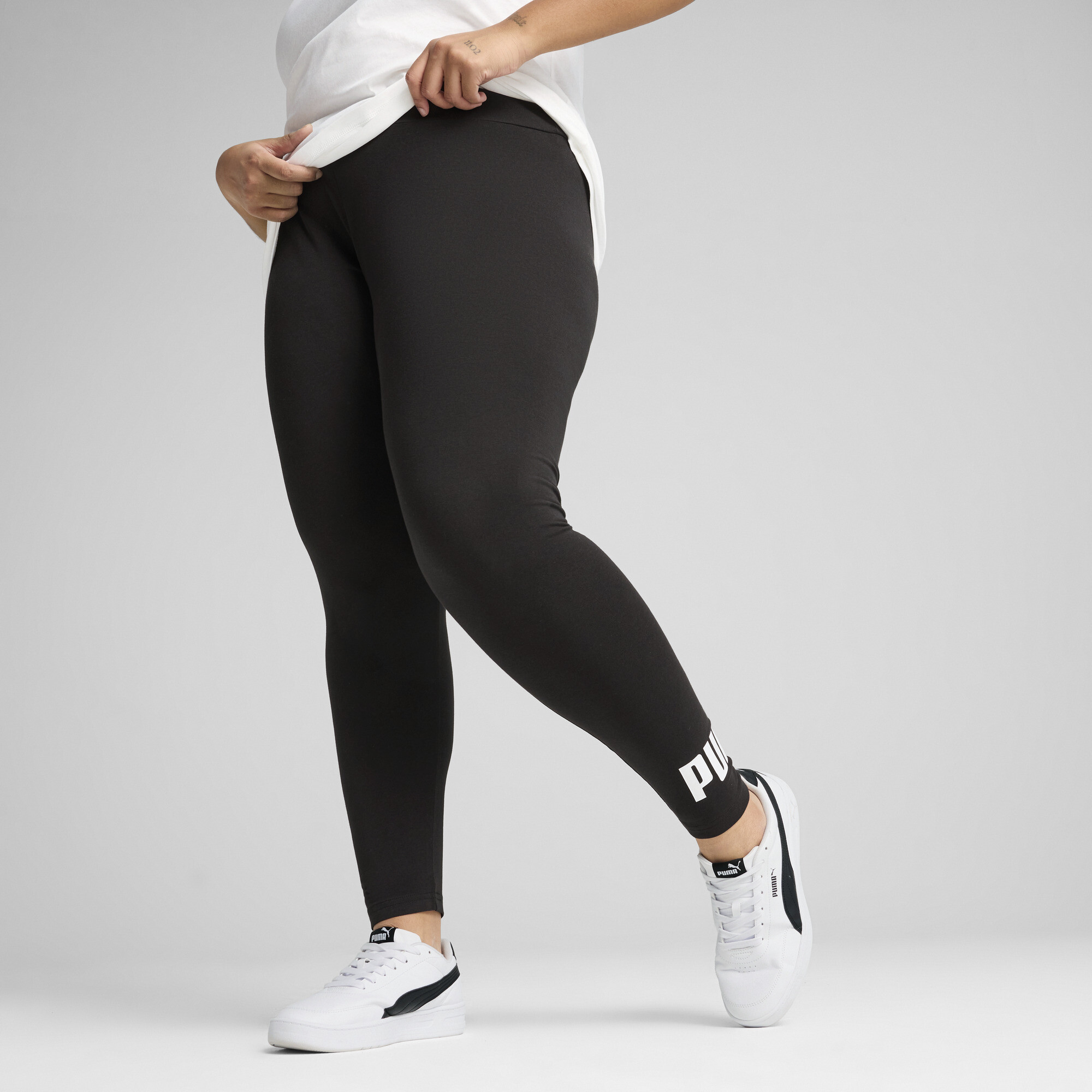 PUMA ESS No. 1 Logo legging voor Dames, Zwart, Maat XS thumbnail 6