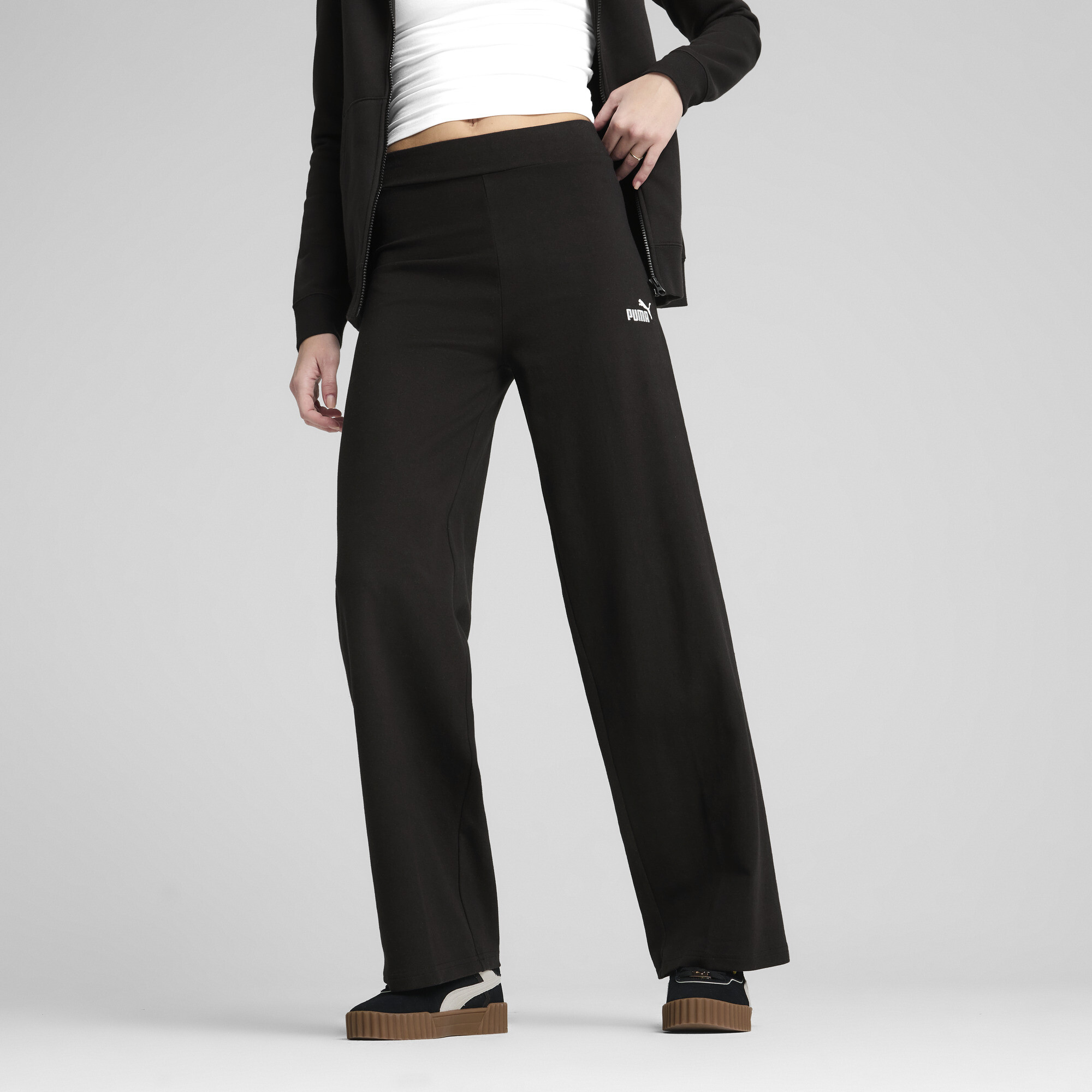PUMA ESS Small No. 1 Logo rechte legging met hoge taille voor Dames, Zwart, Maat L thumbnail 6