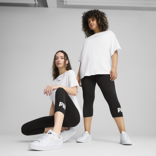 Leggings Essentials No. 3/4 Logo para mujer, PUMA Black, large-MEX