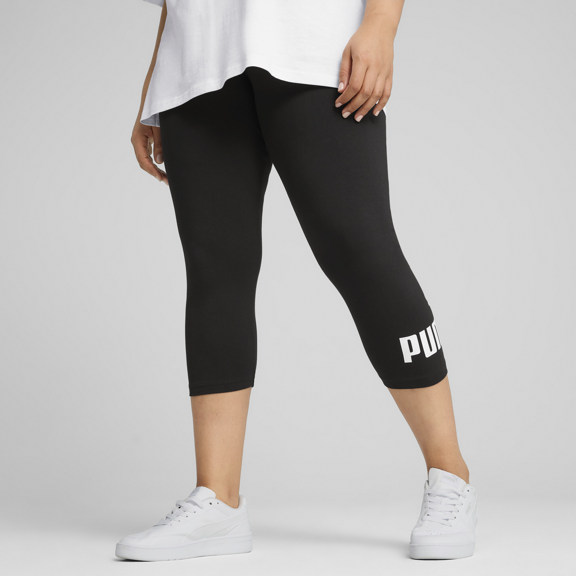 PUMA ESS No. 1 Logo 3/4-legging voor Dames, Zwart, Maat 3XL thumbnail 6