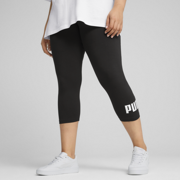 Leggings Essentials No. 3/4 Logo para mujer, PUMA Black, large-MEX