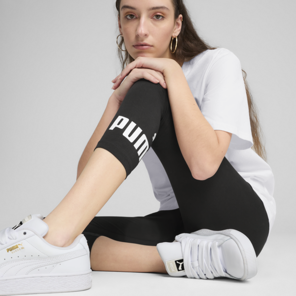 Leggings Essentials No. 3/4 Logo para mujer, PUMA Black, large-MEX