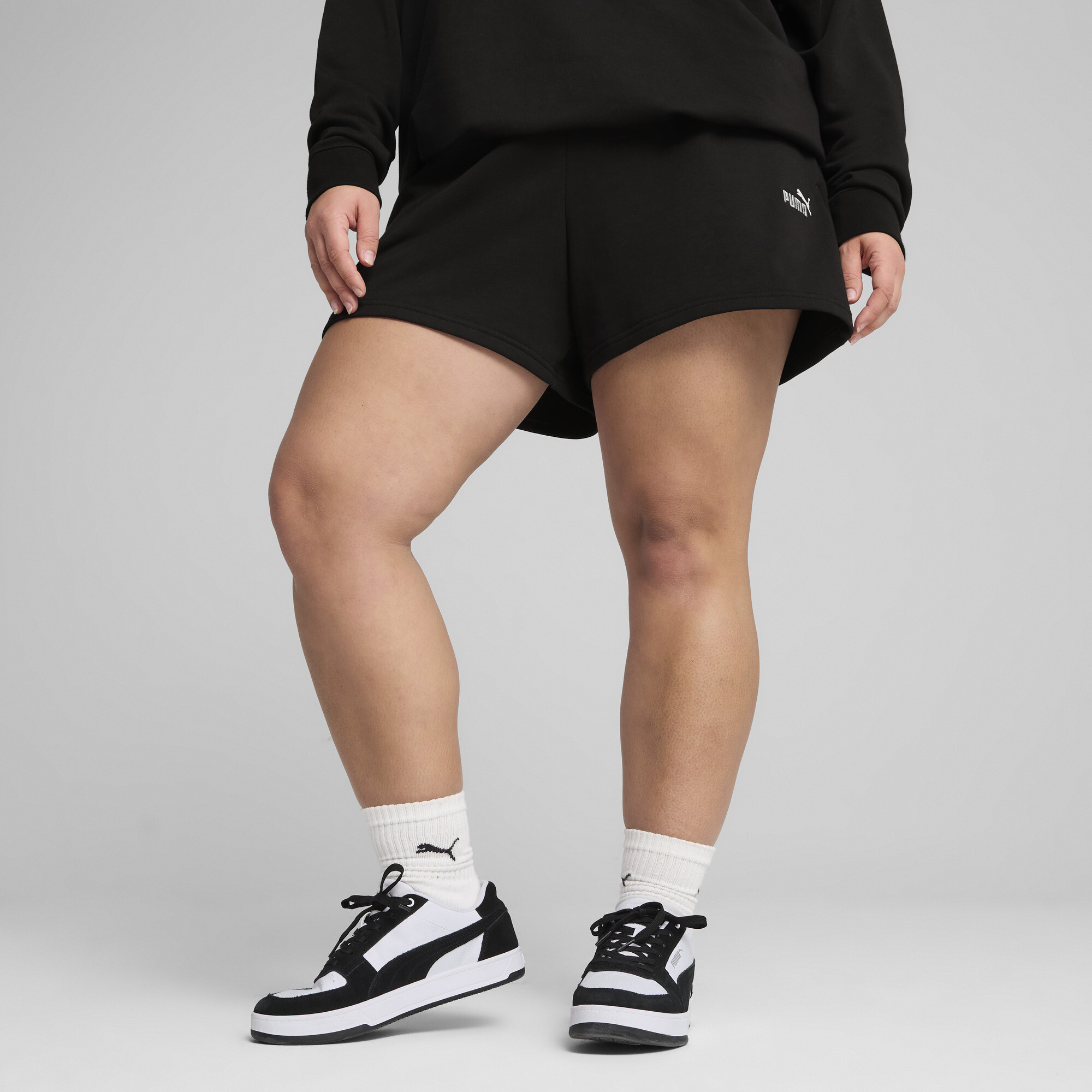 PUMA ESS Small No. 1 Logo short voor Dames, Zwart, Maat M thumbnail 6