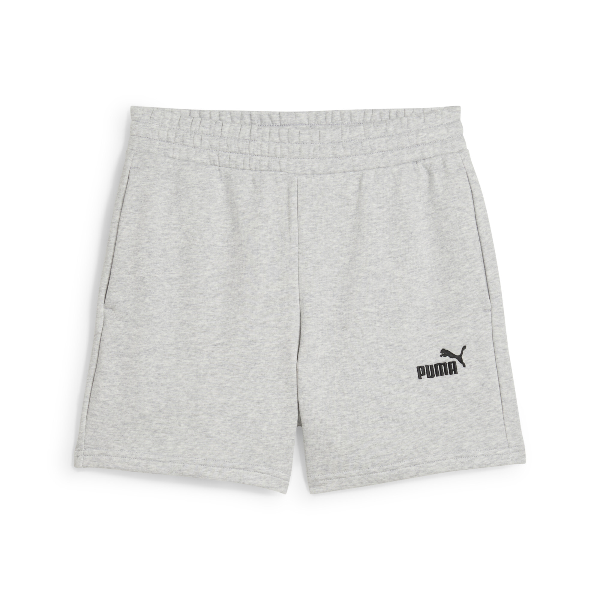 PUMA Essentials Small No. 1 Logo short met hoge taille voor Dames, Grijs, Maat M thumbnail 3