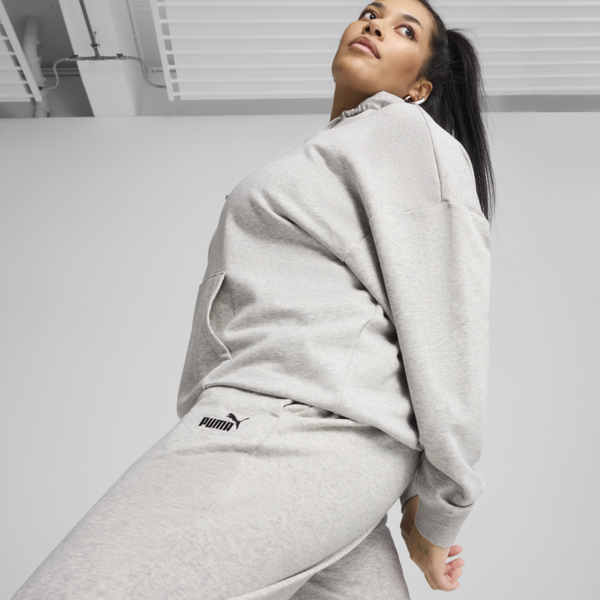ESS Small No. 1 Logo Sweatpants Women, Light Gray Heather, large-MEX