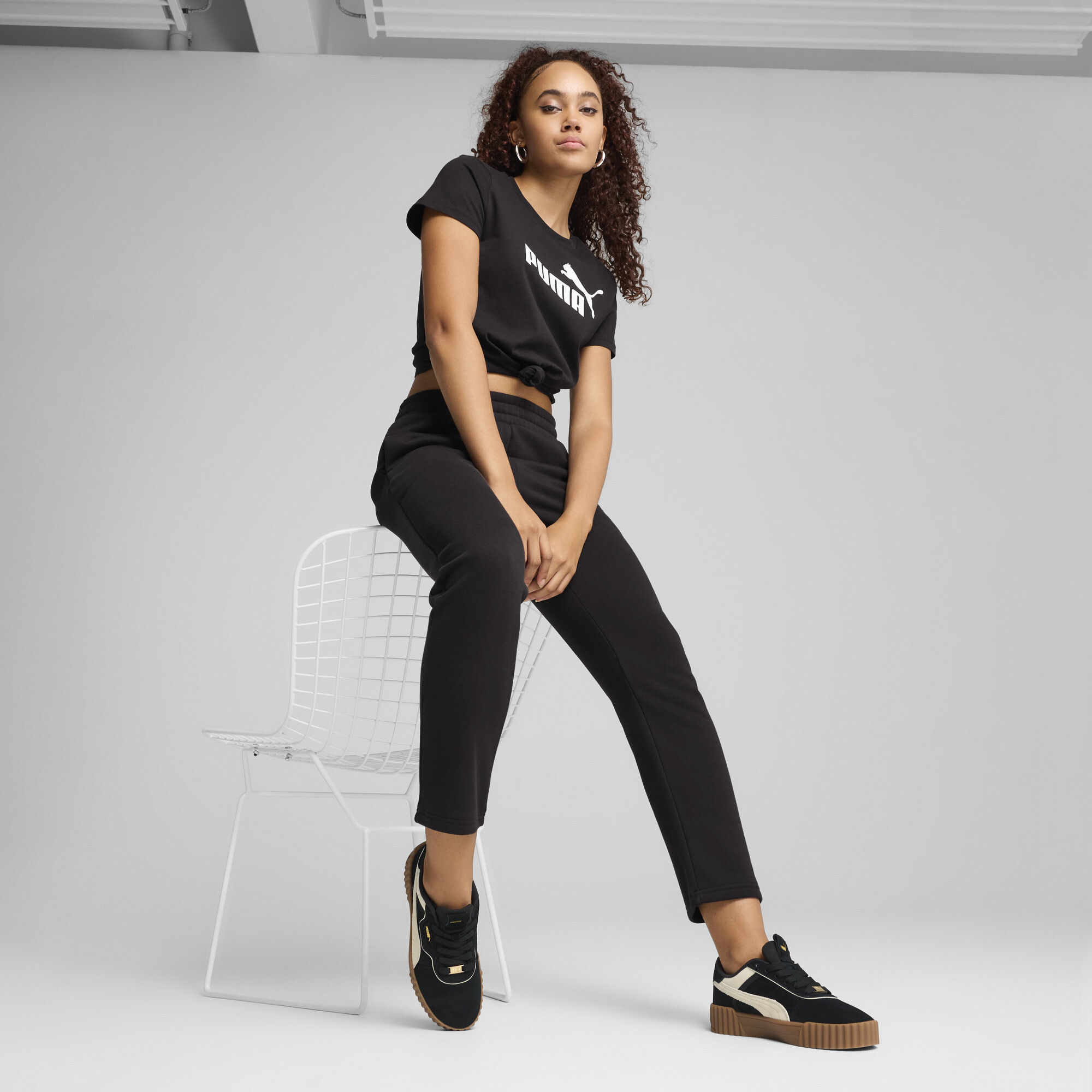 PUMA ESS Small No. 1 Logo joggingbroek voor Dames, Zwart, Maat XXL thumbnail 4