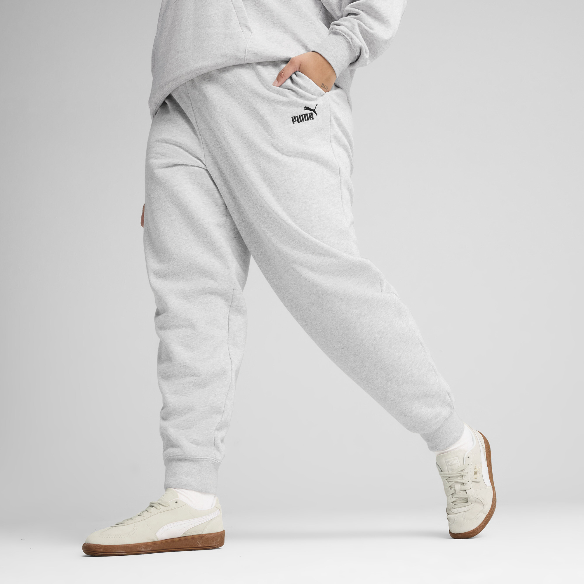 PUMA ESS Small No. 1 Logo Comfort joggingbroek met hoge taille voor Dames, Grijs, Maat XXS thumbnail 6