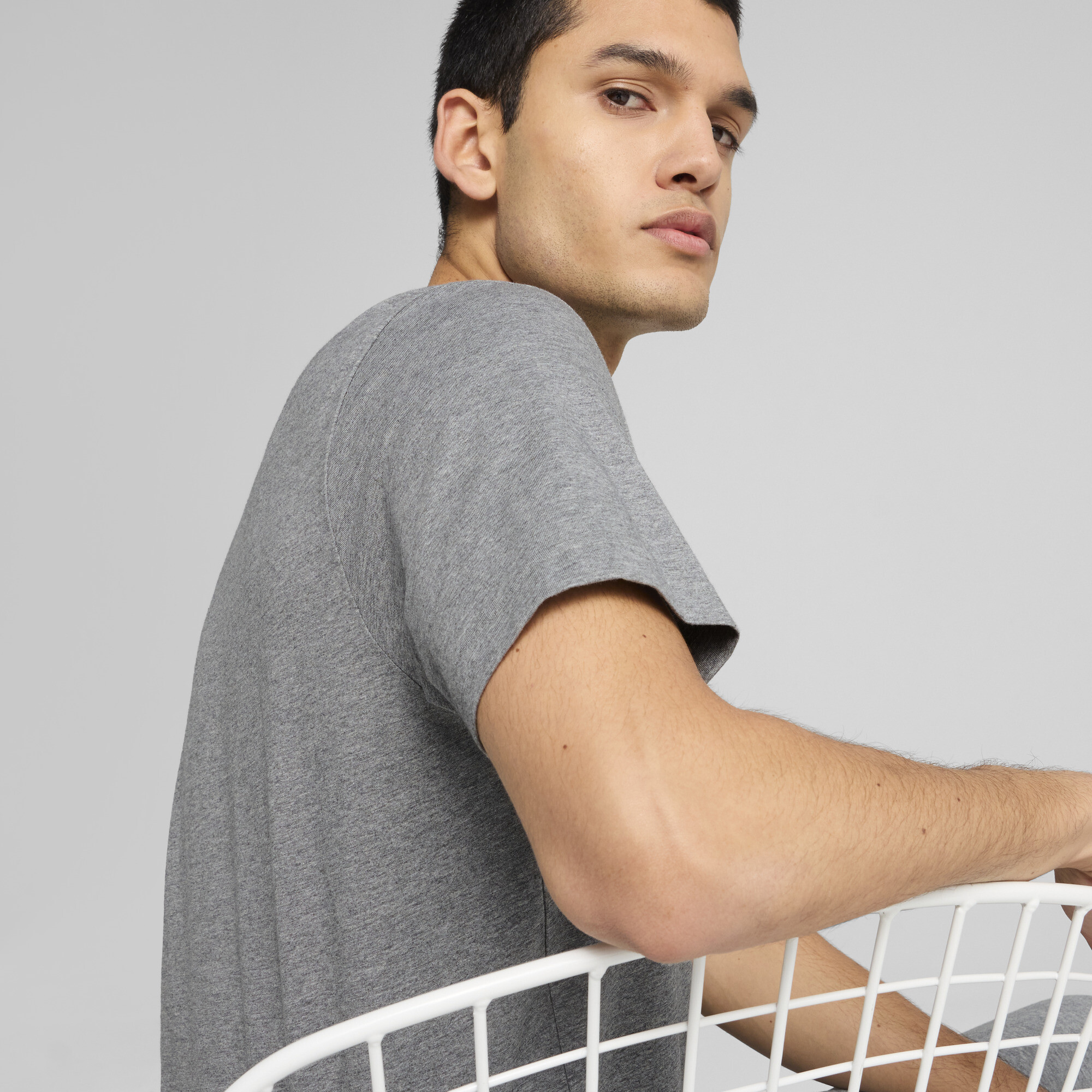 PUMA Essentials No. 1-logo T-shirt voor Heren, Grijs, Maat L thumbnail 7