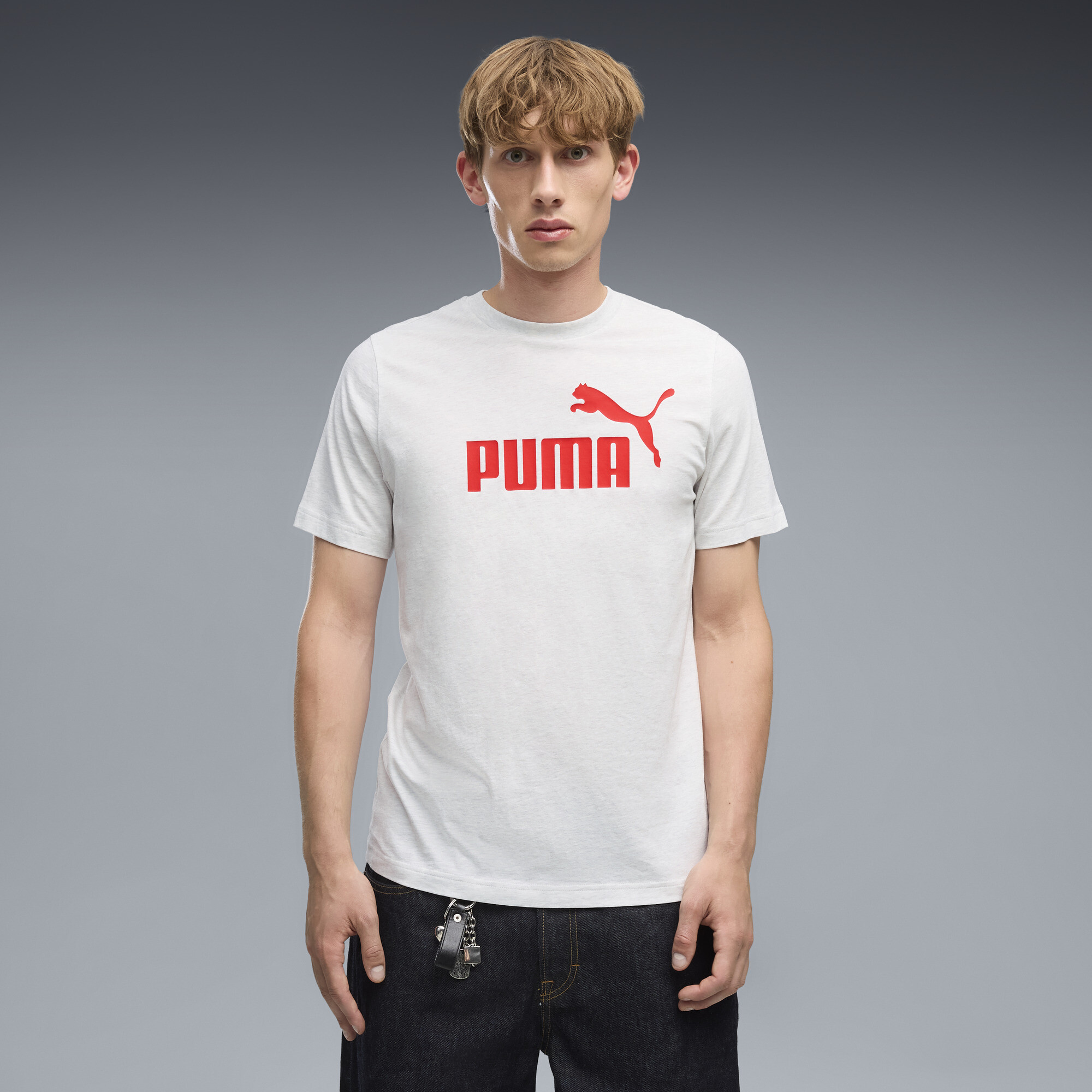 PUMA Męska koszulka ESS z logo No. 1, Odzież, Biały, XXL