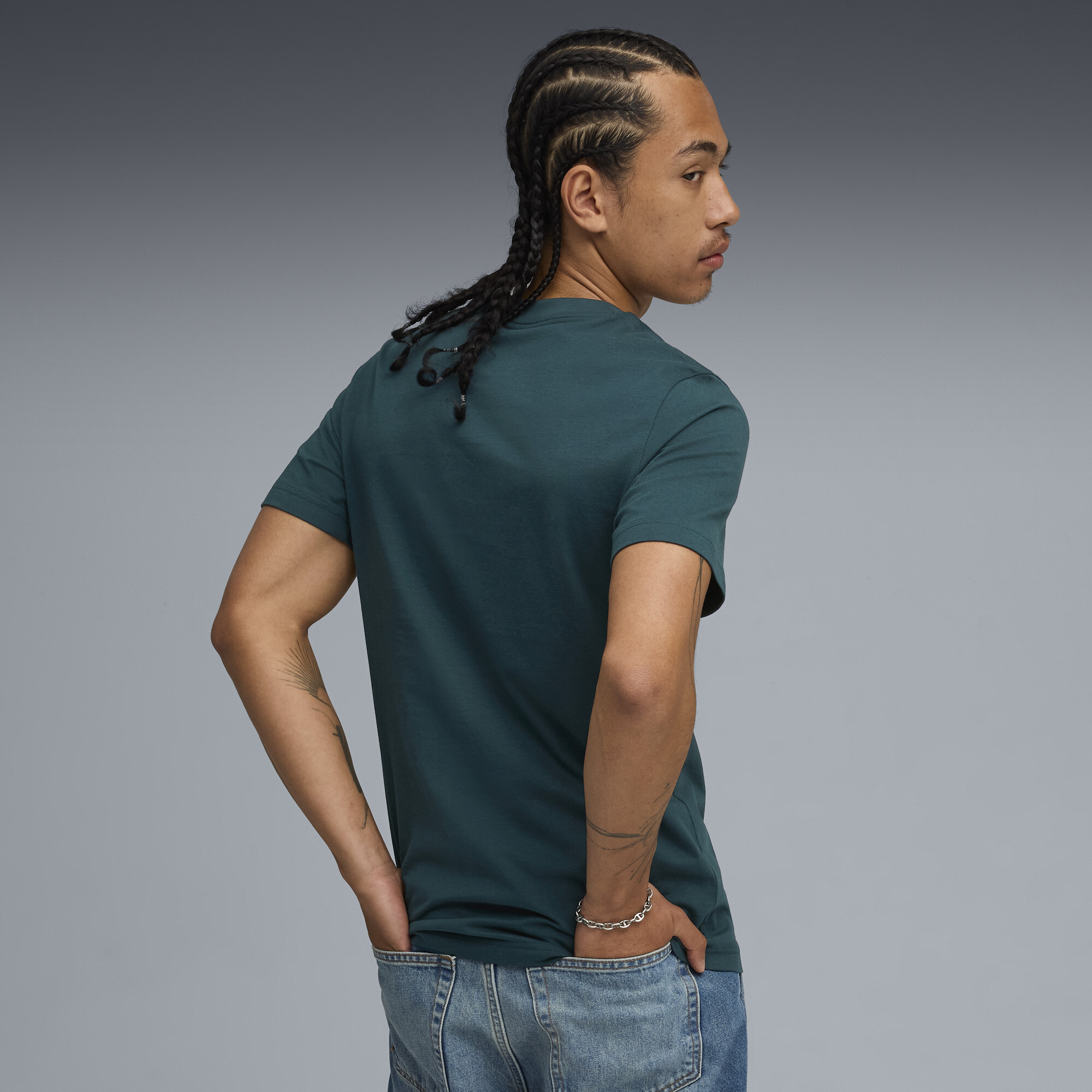 PUMA ESS No. 1-logo T-shirt voor Heren, Groen, Maat XL thumbnail 5