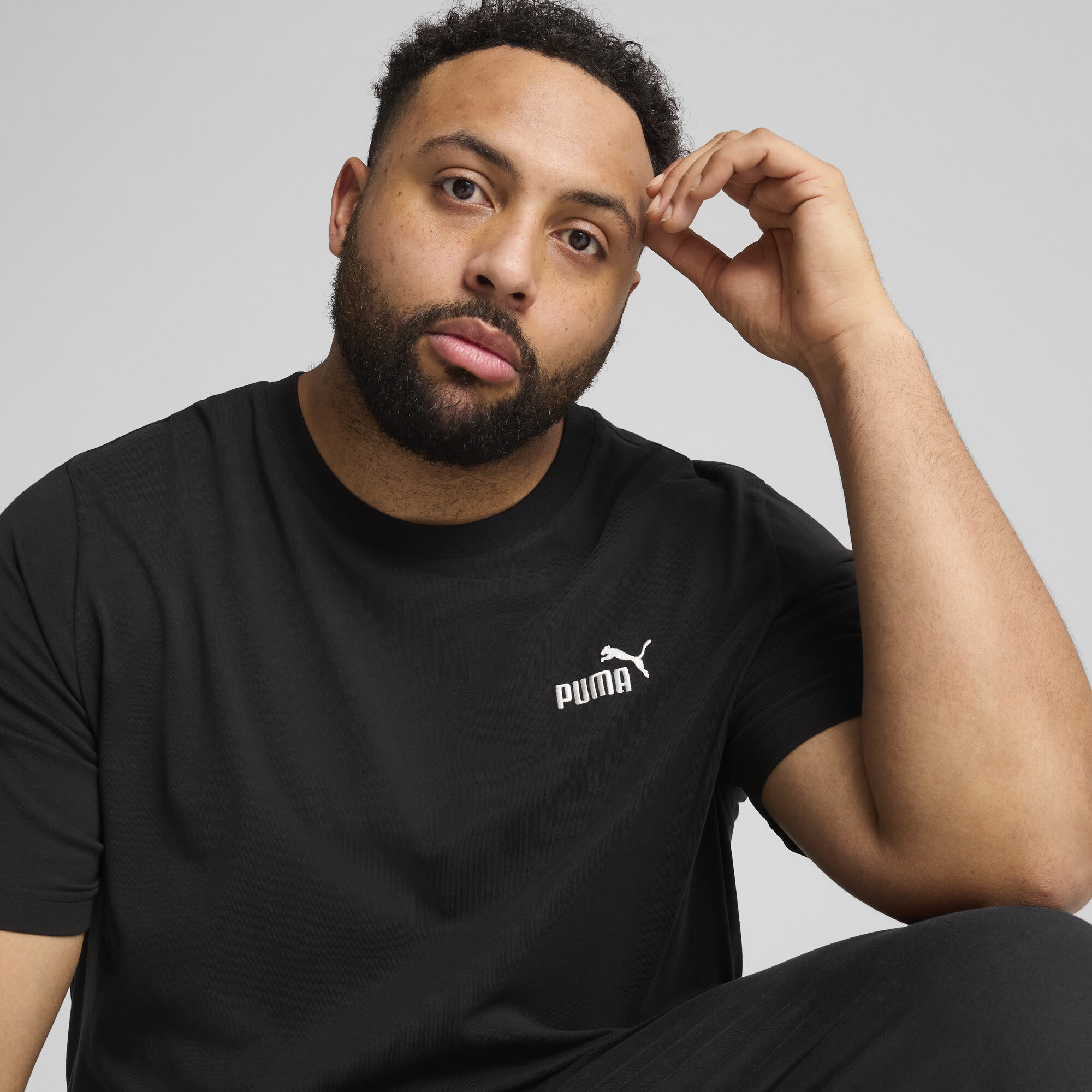 PUMA Essentials No. 1-logo T-shirt voor Heren, Zwart, Maat M thumbnail 4
