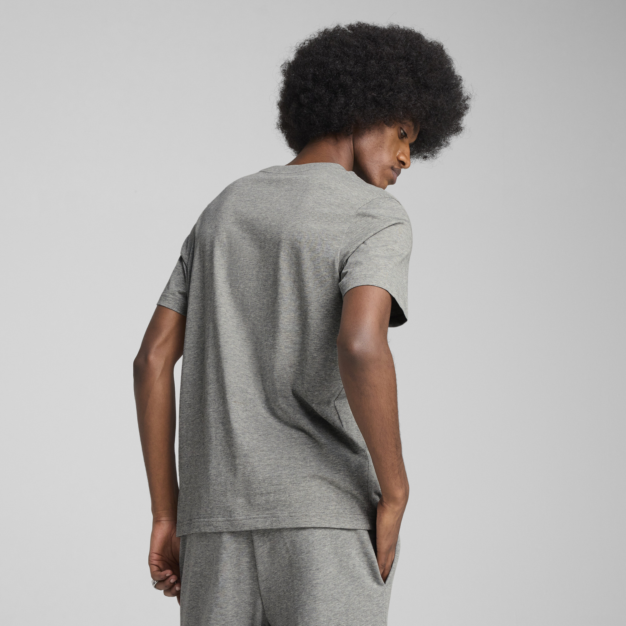 PUMA Essentials No. 1-logo T-shirt voor Heren, Grijs, Maat M thumbnail 5