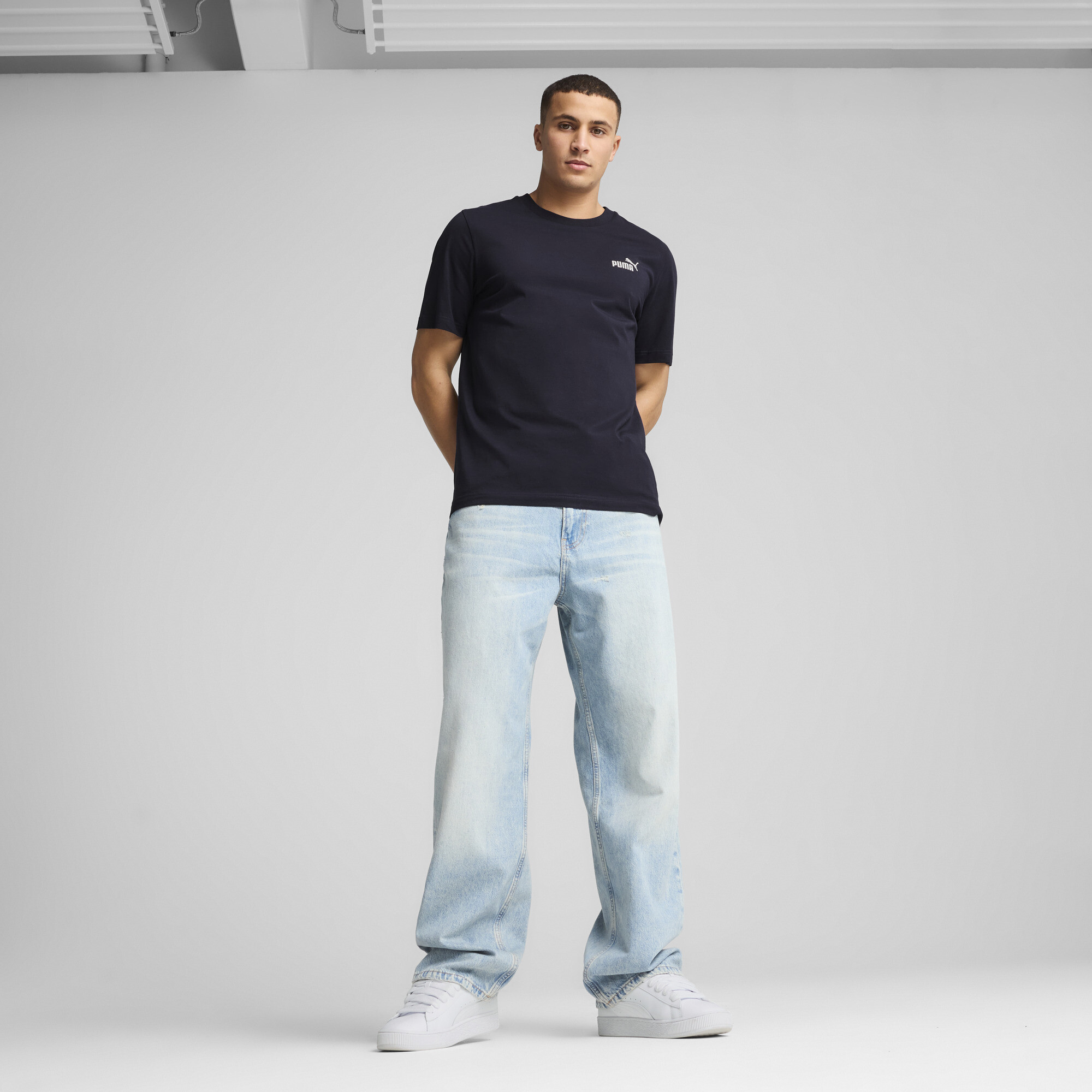 PUMA Essentials No. 1-logo T-shirt voor Heren, Blauw, Maat M thumbnail 4