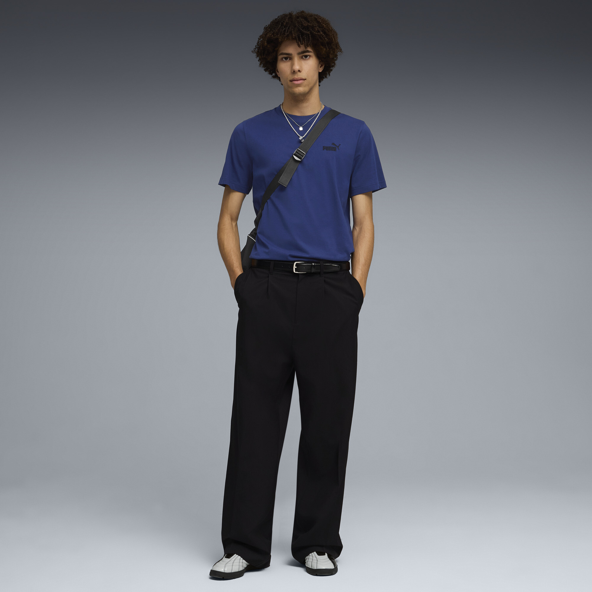 PUMA Essentials No. 1-logo T-shirt voor Heren, Blauw, Maat L thumbnail 4