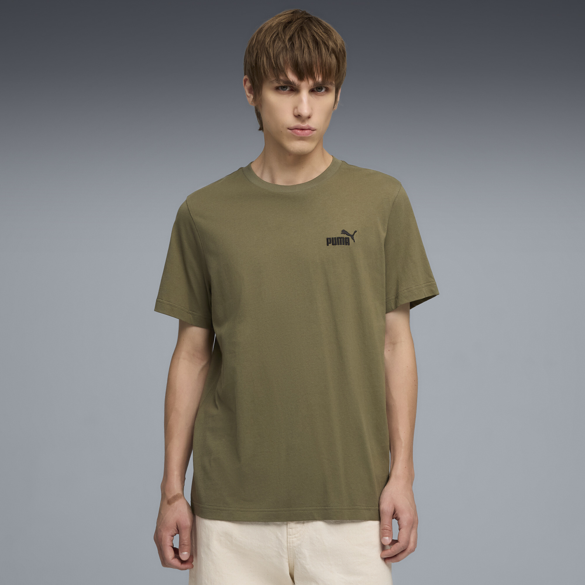 PUMA Essentials No. 1-logo T-shirt voor Heren, Groen, Maat XS