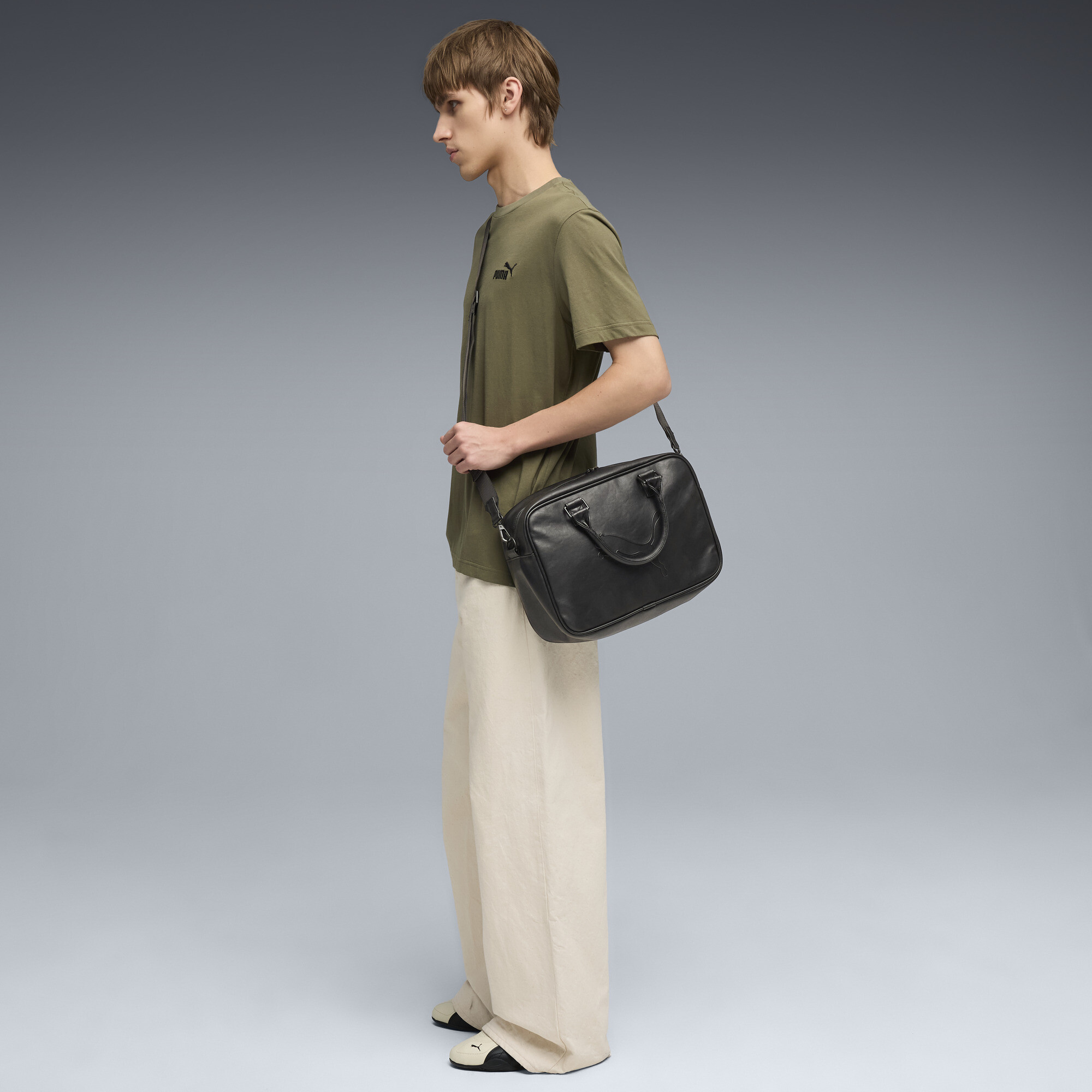 PUMA Essentials No. 1-logo T-shirt voor Heren, Groen, Maat XS thumbnail 4