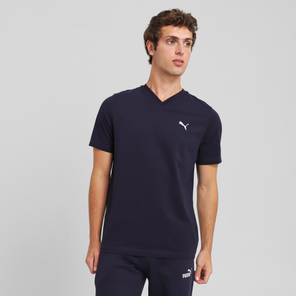 Playera hombre cuello en V ESS No. 1 Logo, New Navy, large-MEX