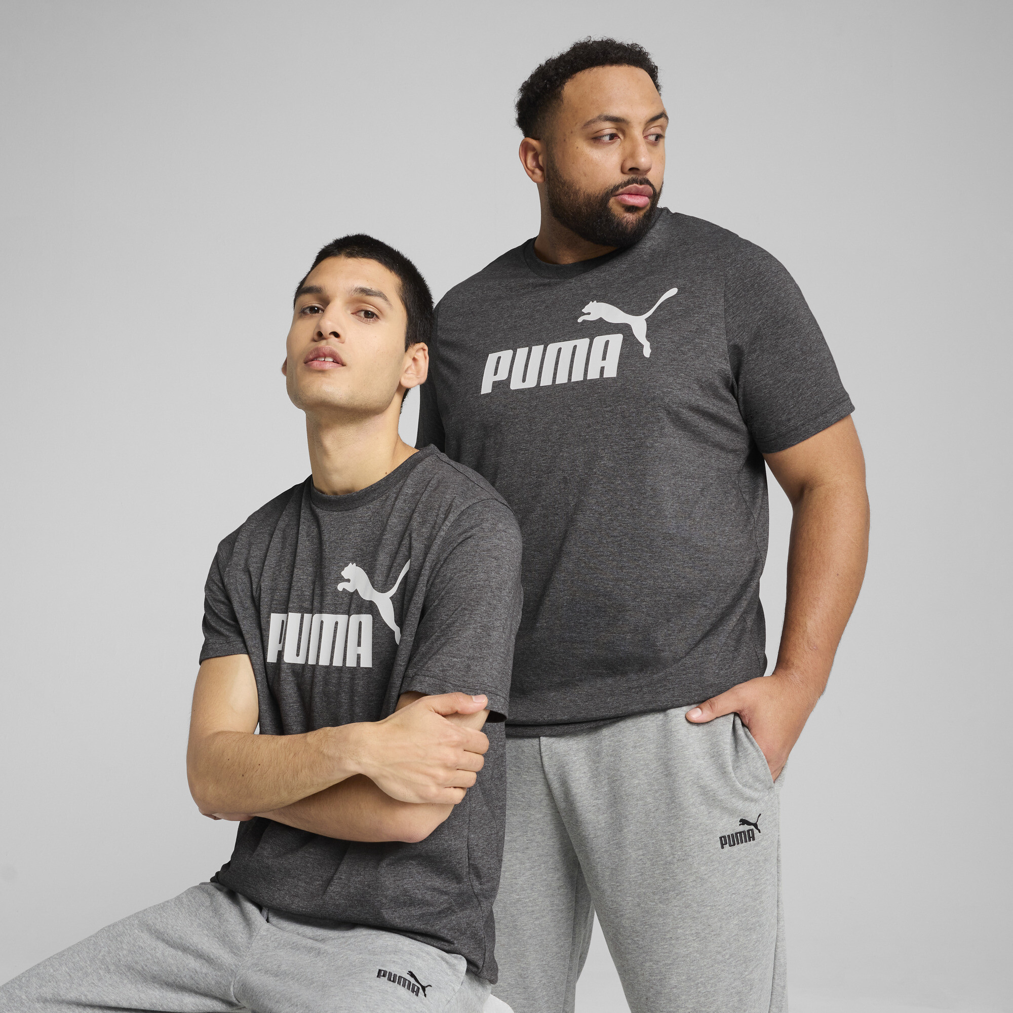 PUMA Essentials No. 1-logo gemêleerd T-shirt voor Heren, Zwart, Maat XS thumbnail 6