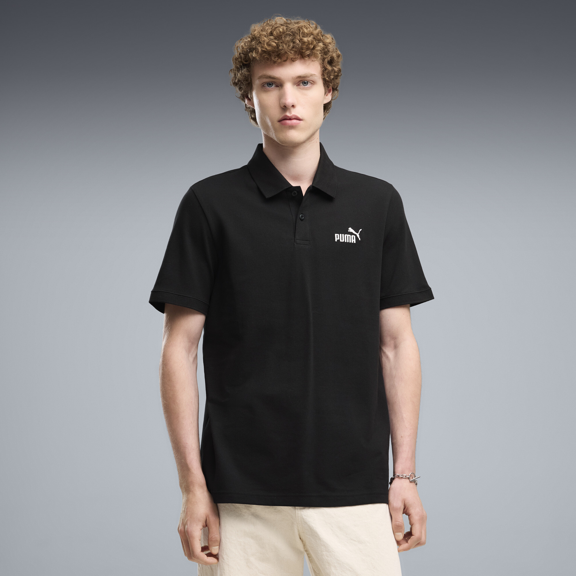 Поло Essentials No. 1 Logo Pique Polo Men | Цвет: Черный | Puma