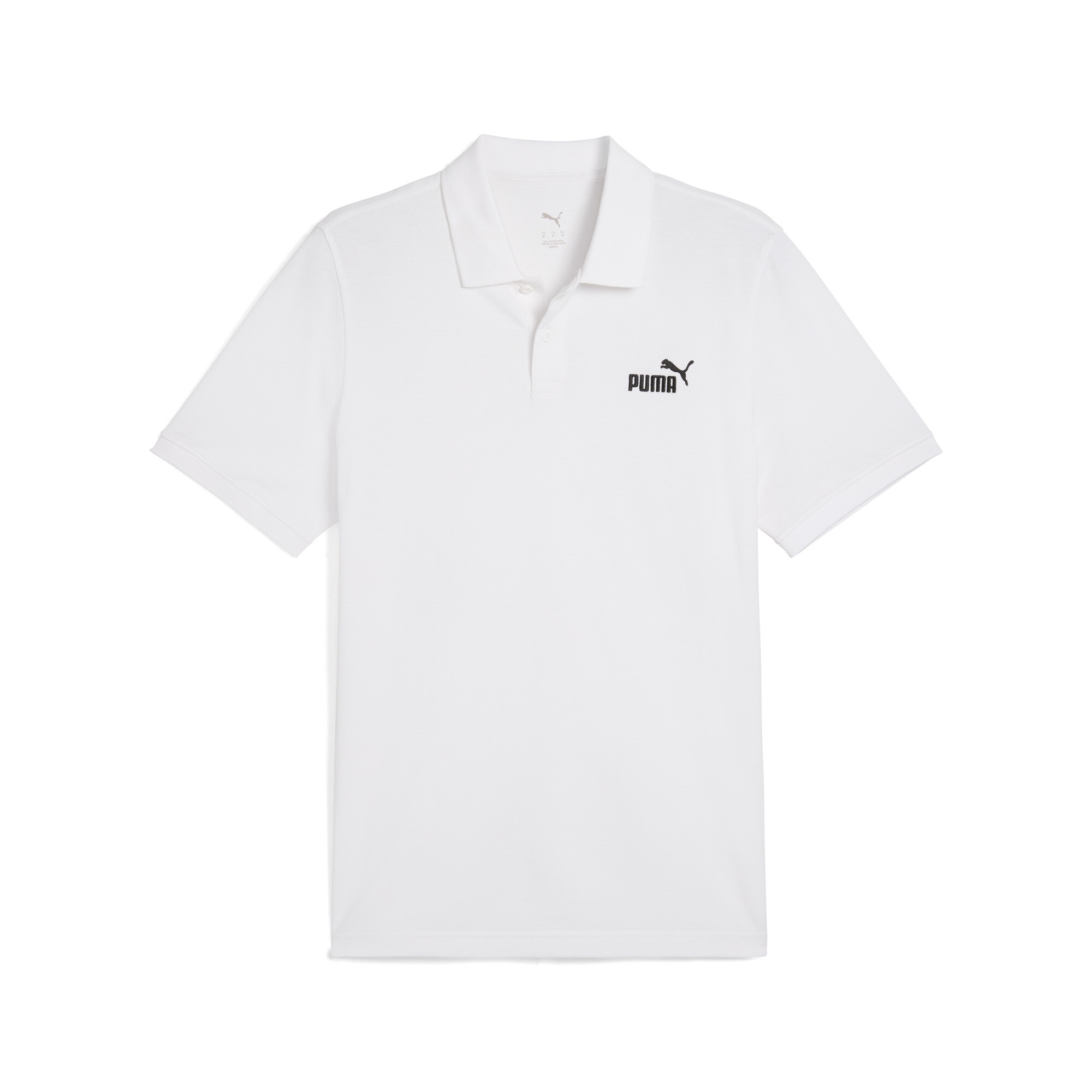 PUMA Essentials No. 1-logo PiquÃ© polo voor Heren, Wit, Maat XS thumbnail 3