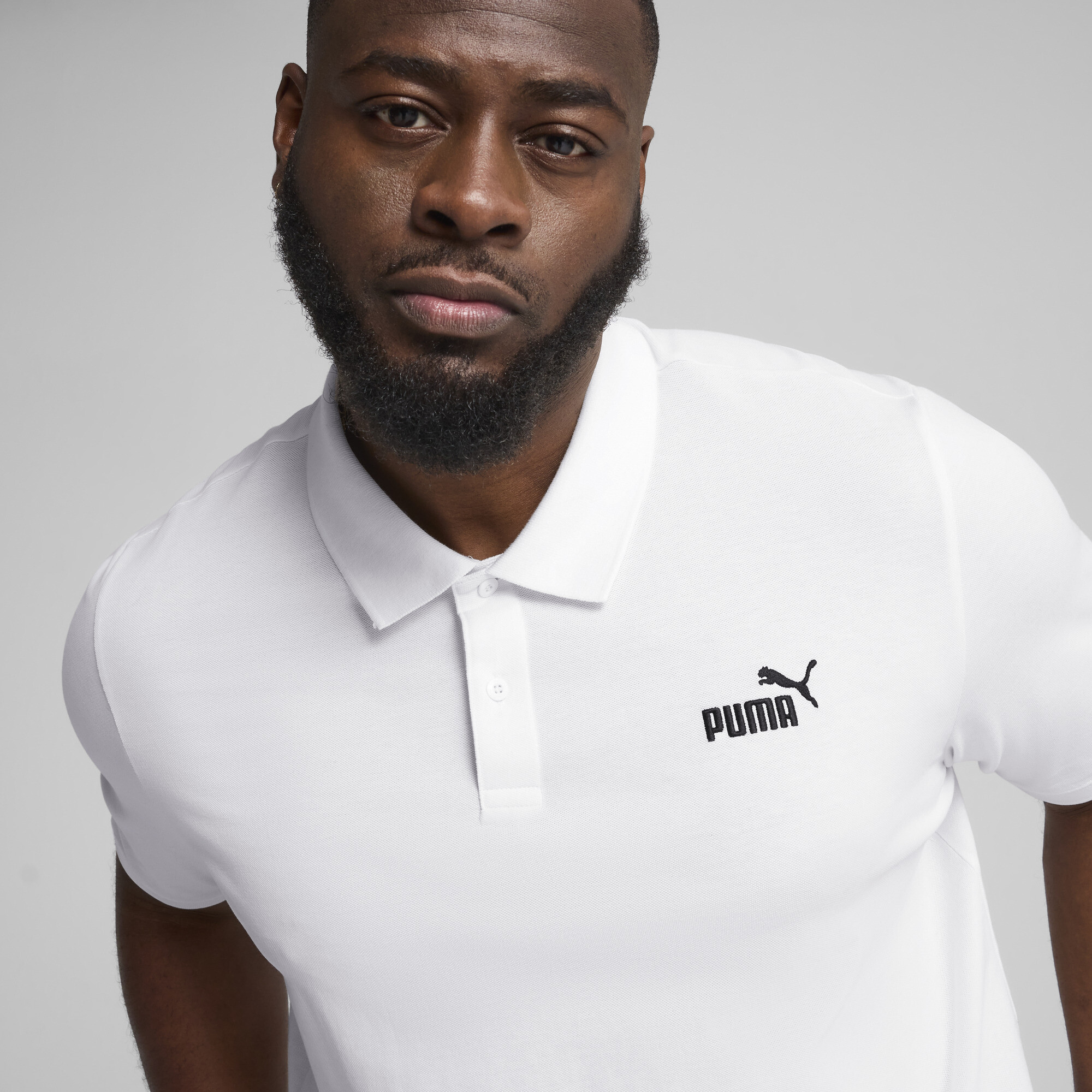 PUMA Essentials No. 1-logo PiquÃ© polo voor Heren, Wit, Maat XS thumbnail 4