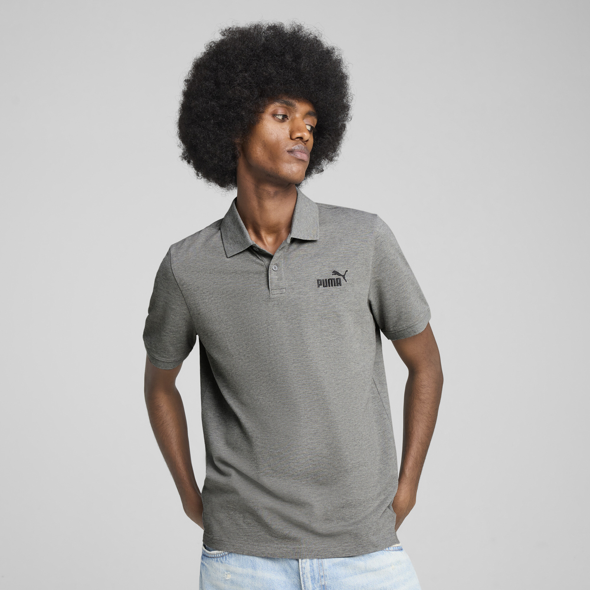 Поло Essentials No. 1 Logo Pique Polo Men | Колір: Сірий | Medium